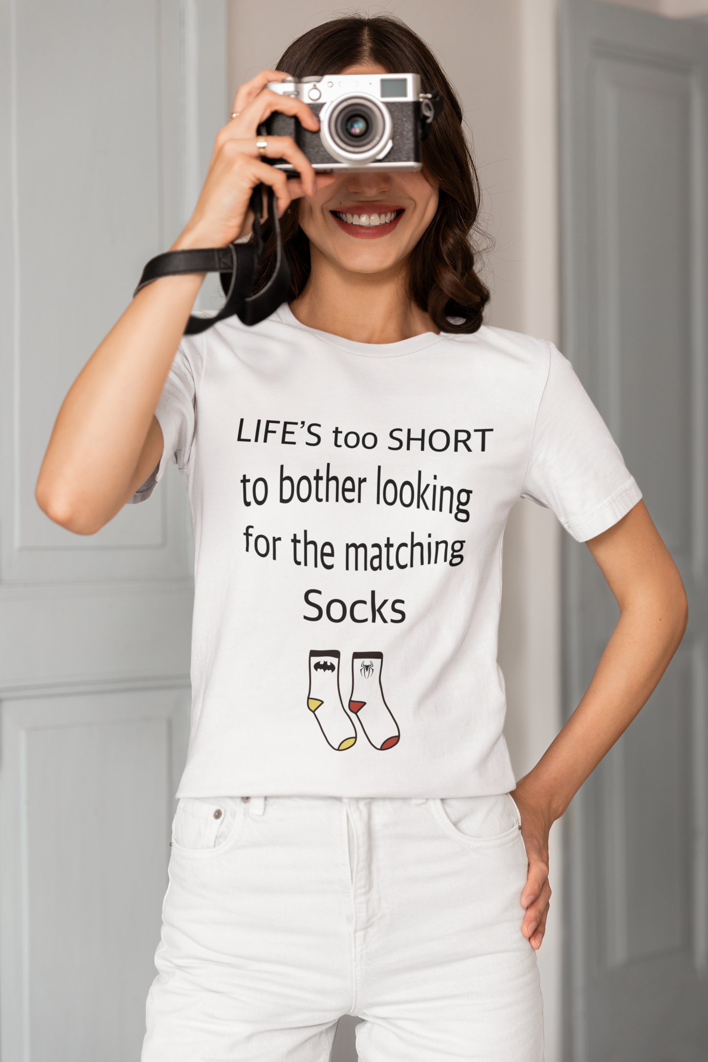 Life’s Too Short to Bother Looking for the Matching Socks T-Shirt – Quirky Style for Effortless Living